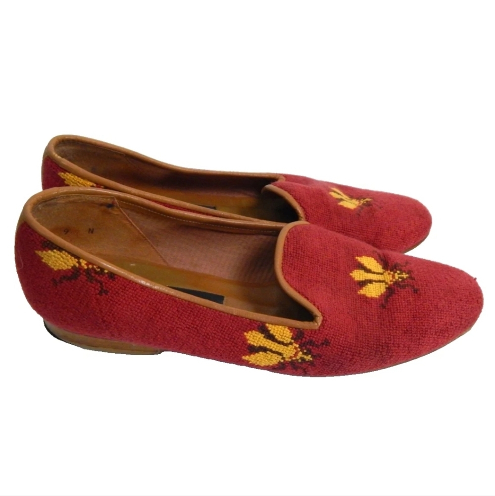 Zola Needlepoint Bee Loafers